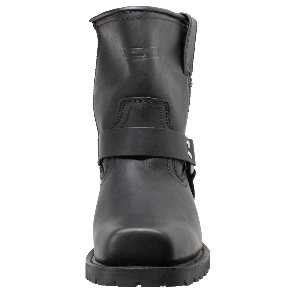 Front View Mens 7" Harness Motorcycle Boots With Zipper