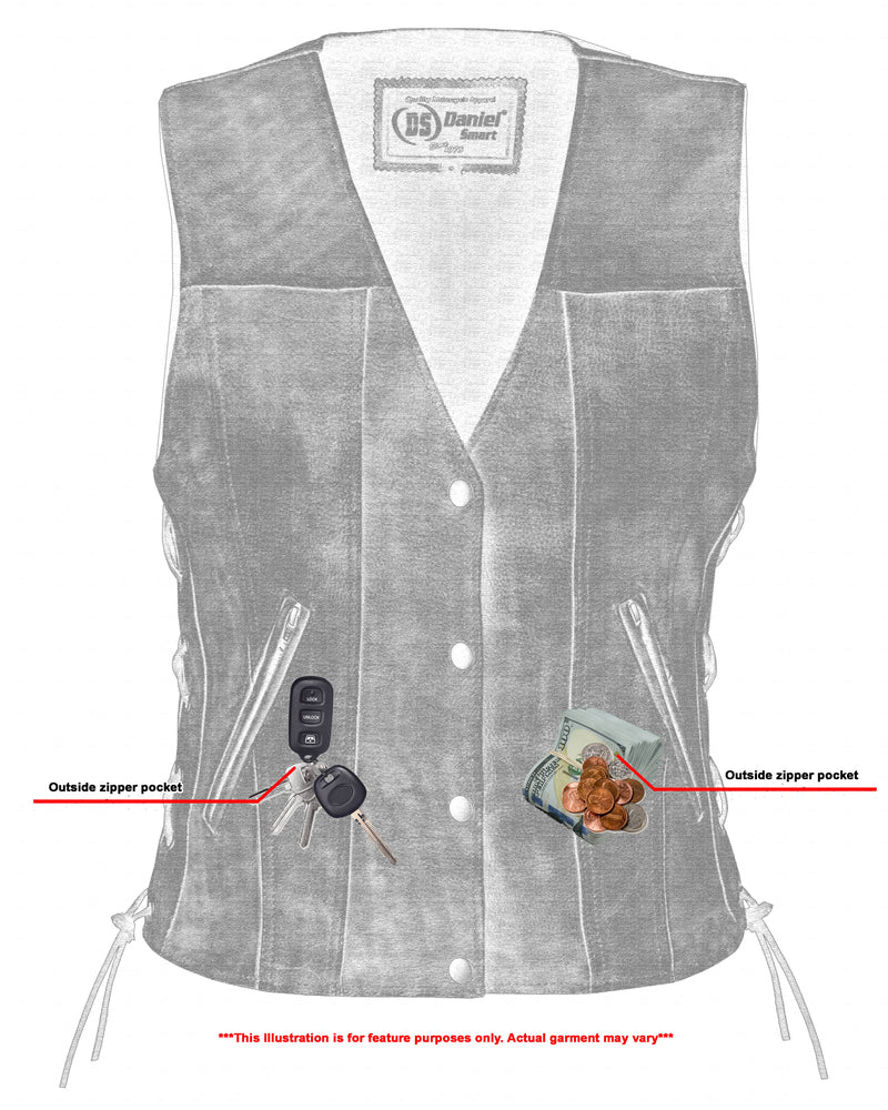 Xray DS Women's Antique Brown Single Back Panel Concealed Carry Vest