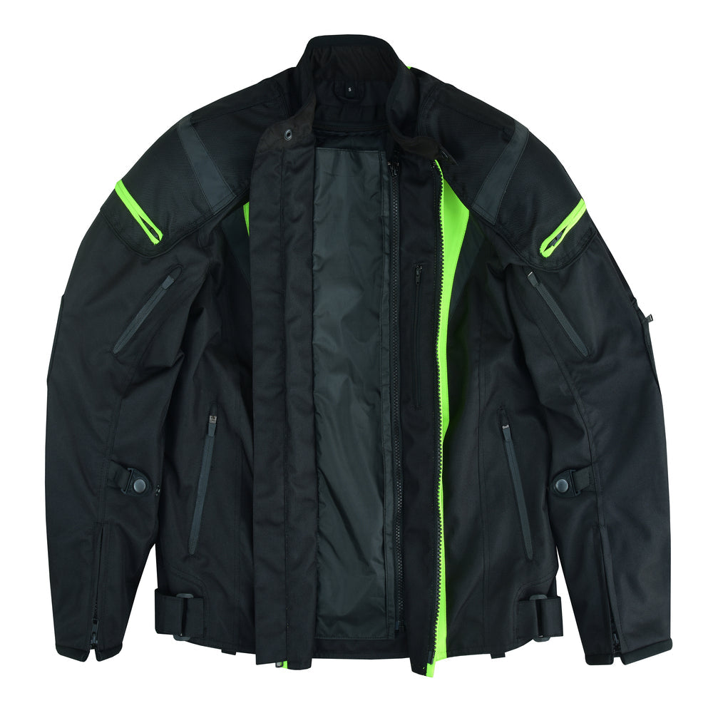 DS Hi-Viz blast Micro Mesh Mens Motorcycle Jacket – Lightweight