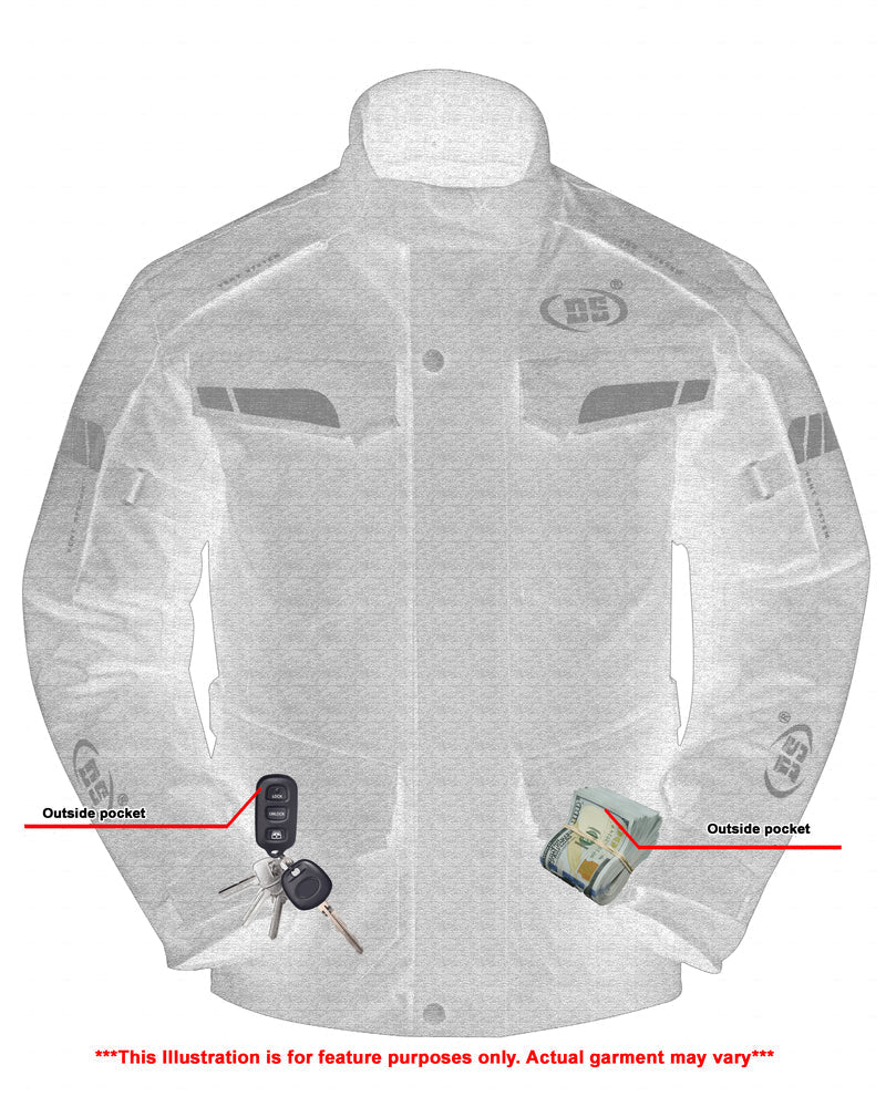 DS Heavy Duty Polyester Textile Mens motorcycle Jacket
