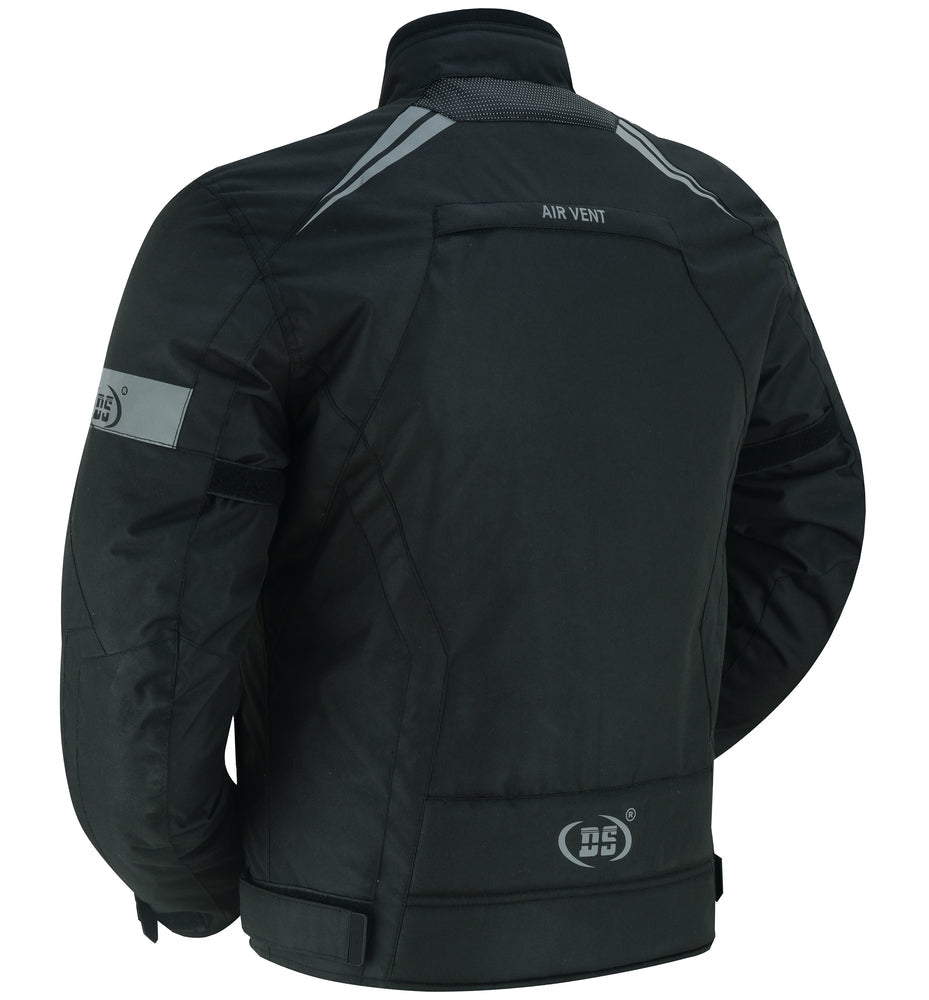 DS Flight Wings - Mens Textile Motorcycle Jacket - Black