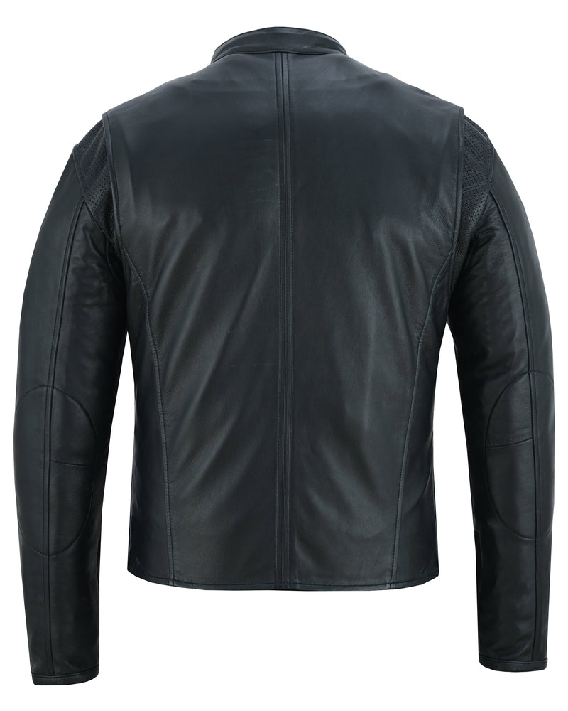 DS Men's Lightweight Drum Dyed Naked Lambskin Jacket - Black