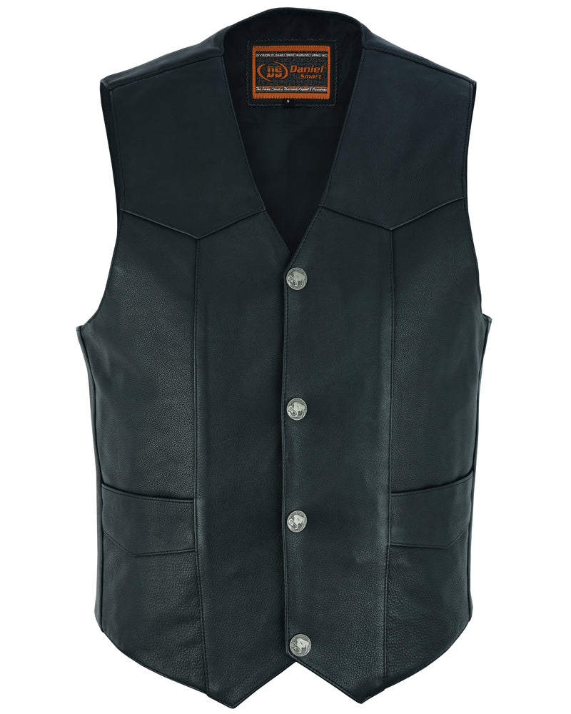 DS Men's Single Back Panel motorcycle vest
