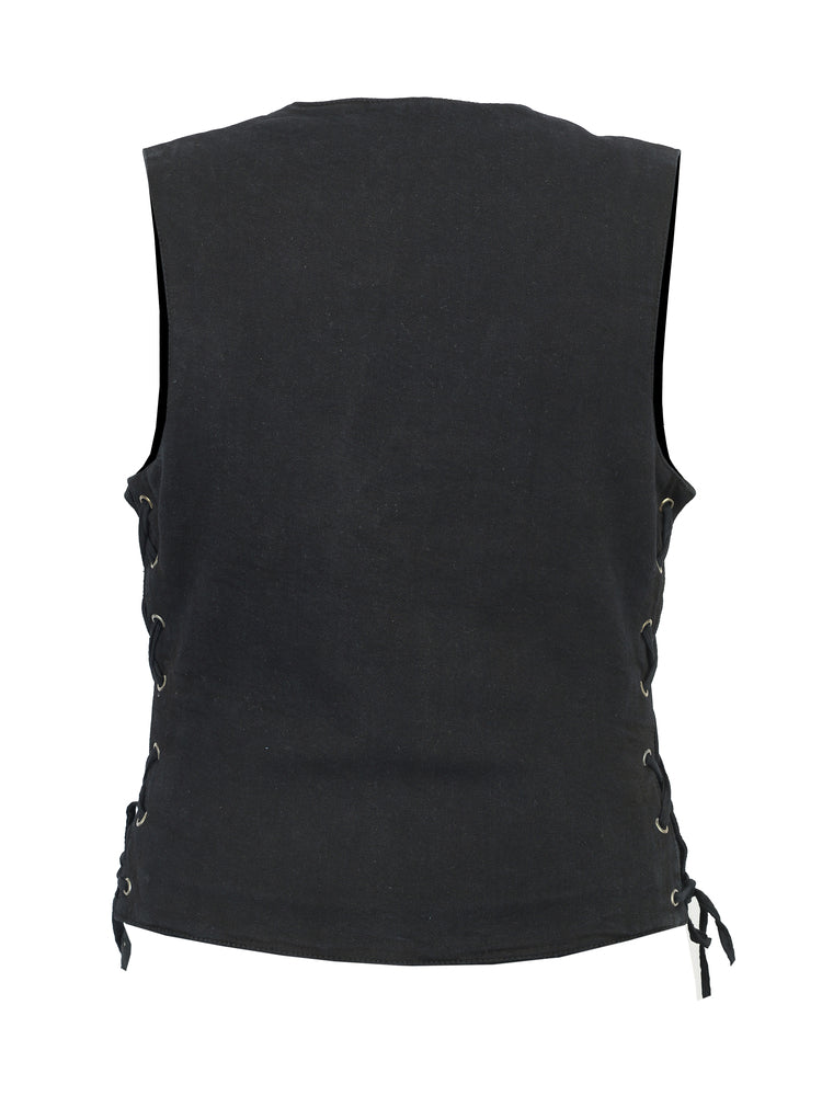 Back Of Daisy Denim Vest