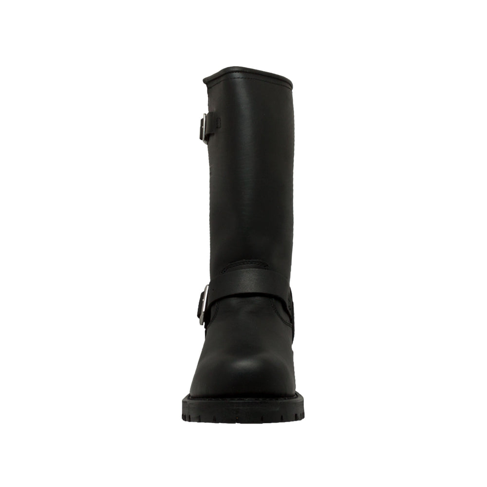 1440 Men's Black Leather Engineer Soft Boots