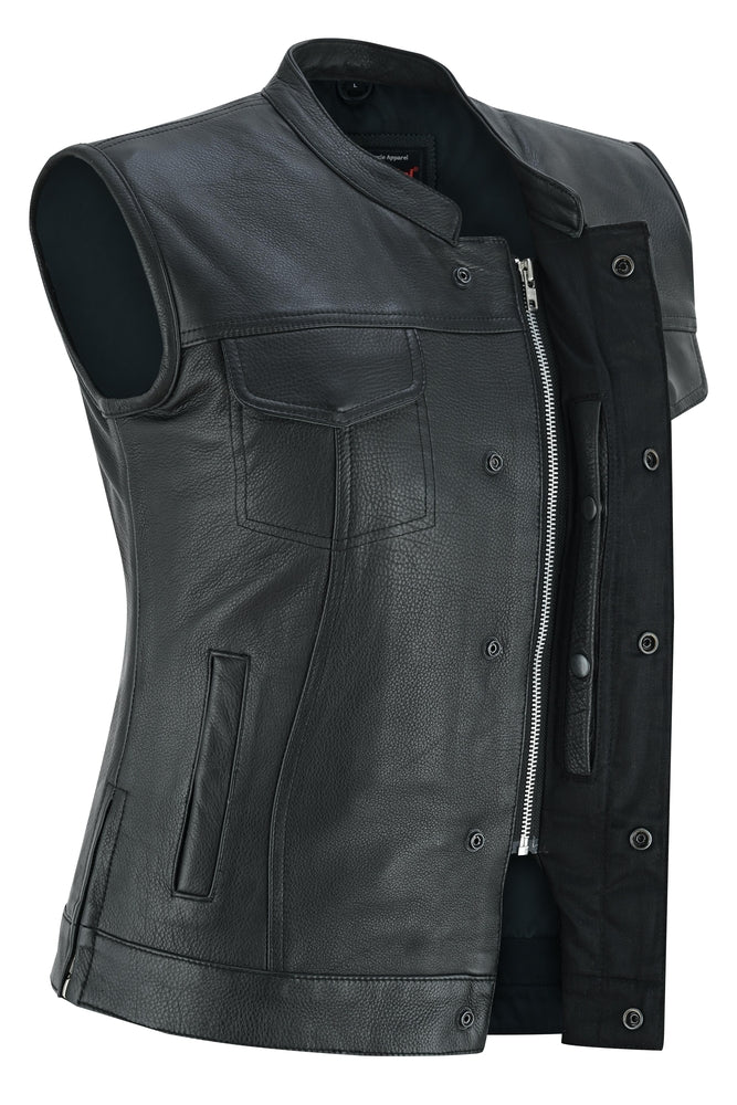 Side View Women's Premium Single Back Panel Concealment Vest