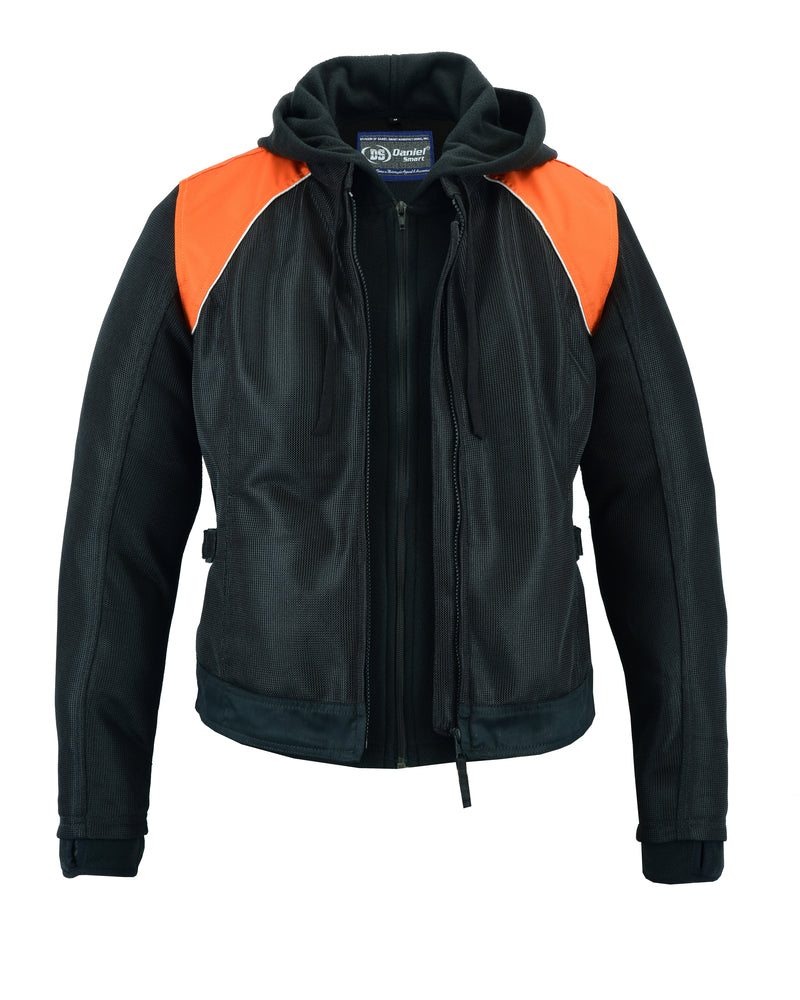 DS Women's Mesh 3-in-1 Riding Jacket (Black/Orange)