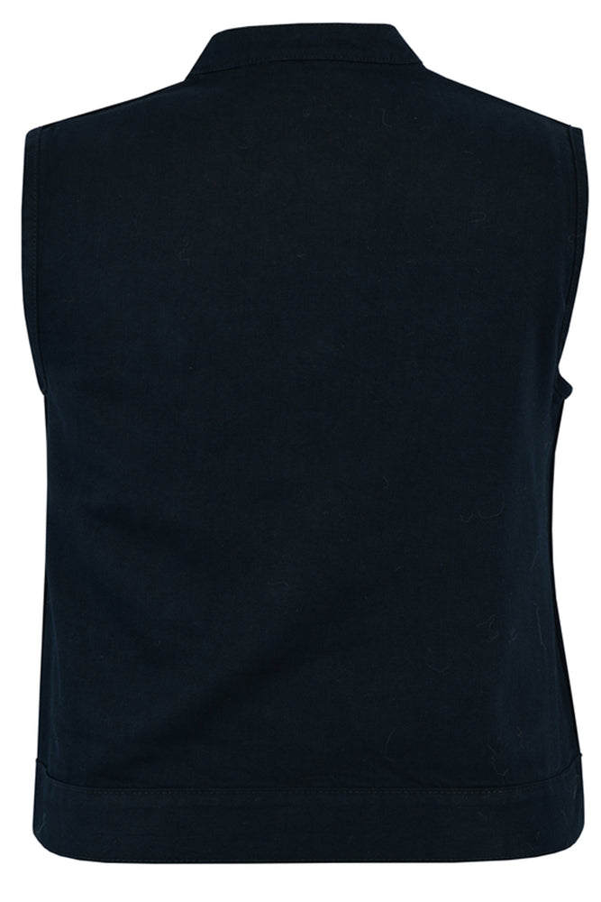 Back DM Women's Advance Black Construction Denim Vest