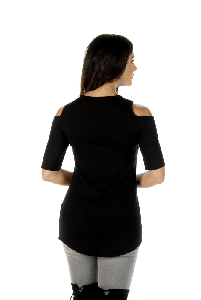 Bikers, Booze, & Babes Ladies Shirt Top Rear View