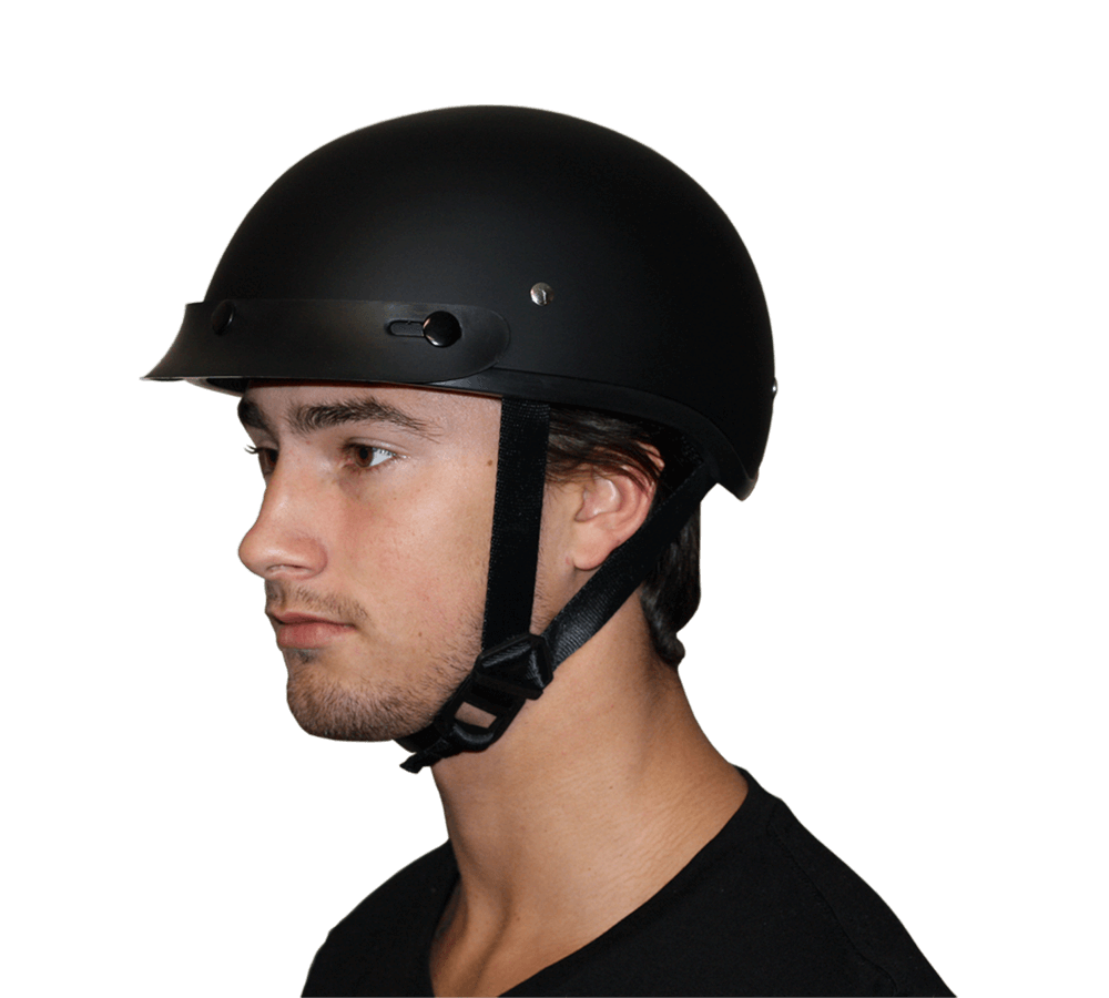 D.O.T. DAYTONA SKULL CAP - W/ PISTONS SKULL Being Worn