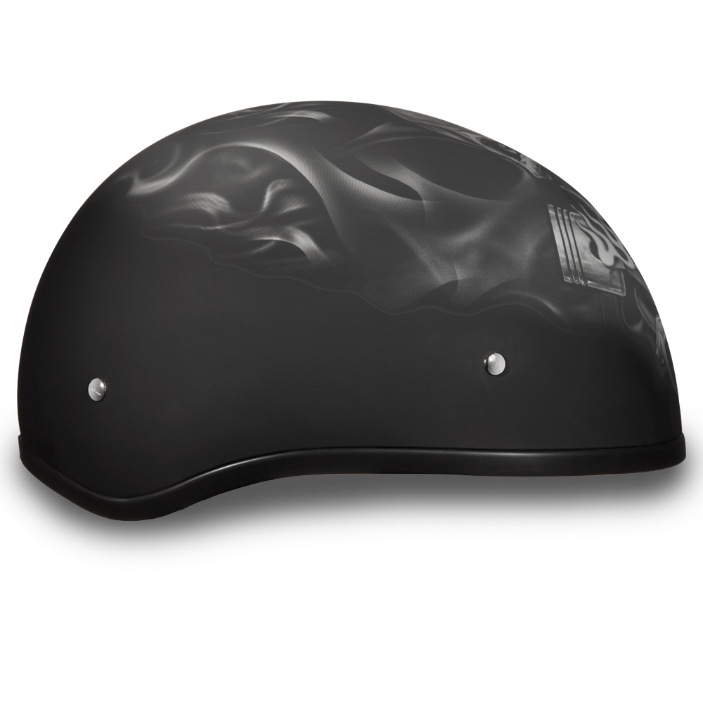 Side View D.O.T. DAYTONA SKULL CAP - W/ PISTONS SKULL
