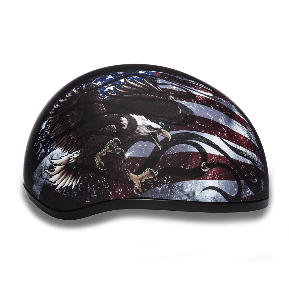 Side View D.O.T. DAYTONA SKULL CAP - W/ USA