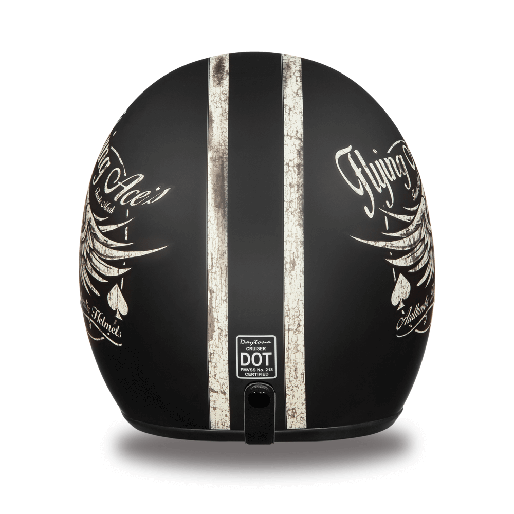 Rear View D.O.T. DAYTONA CRUISER - W/ FLYING ACE'S HELMET