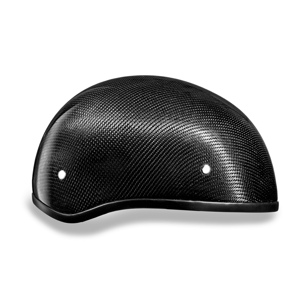 Side View D.O.T. DAYTONA SKULL CAP W/O VISOR- GREY CARBON FIBER