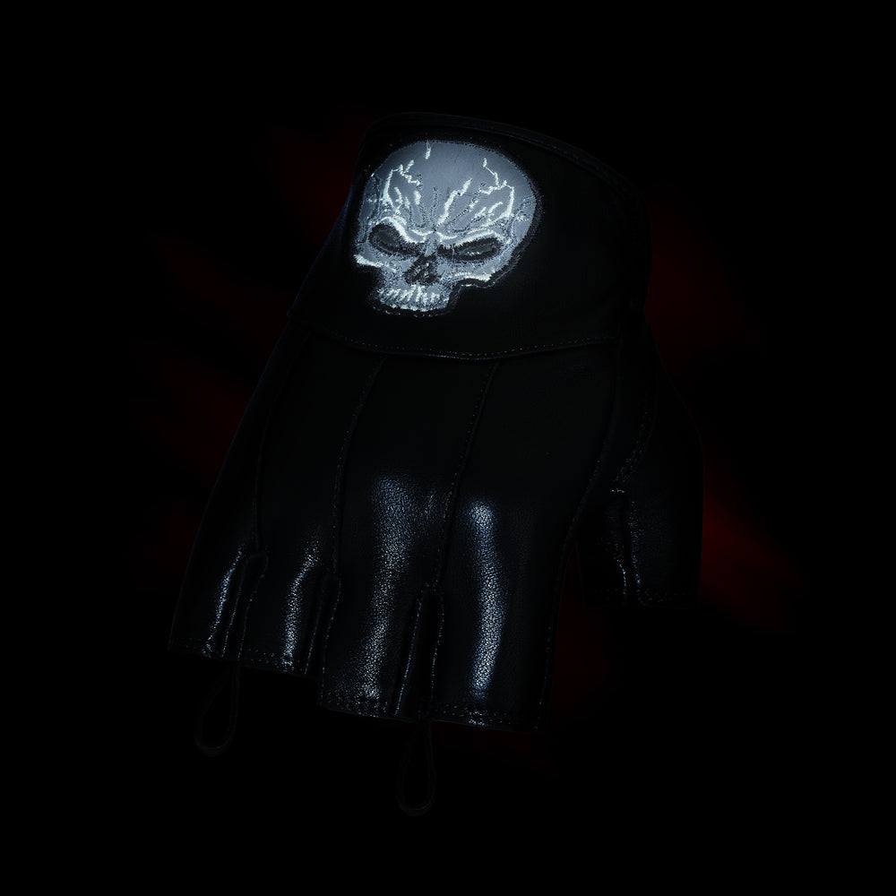 DS Reflective Skull Fingerless Glove