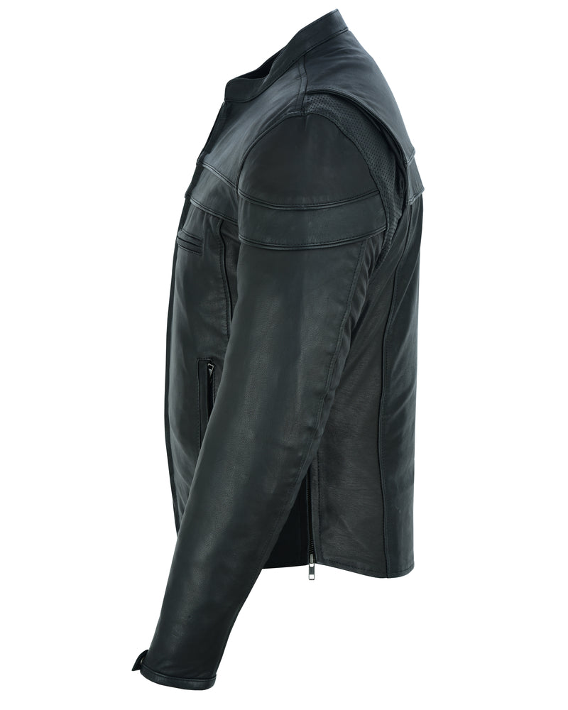 Speedster Black Men’s Leather Motorcycle Jacket