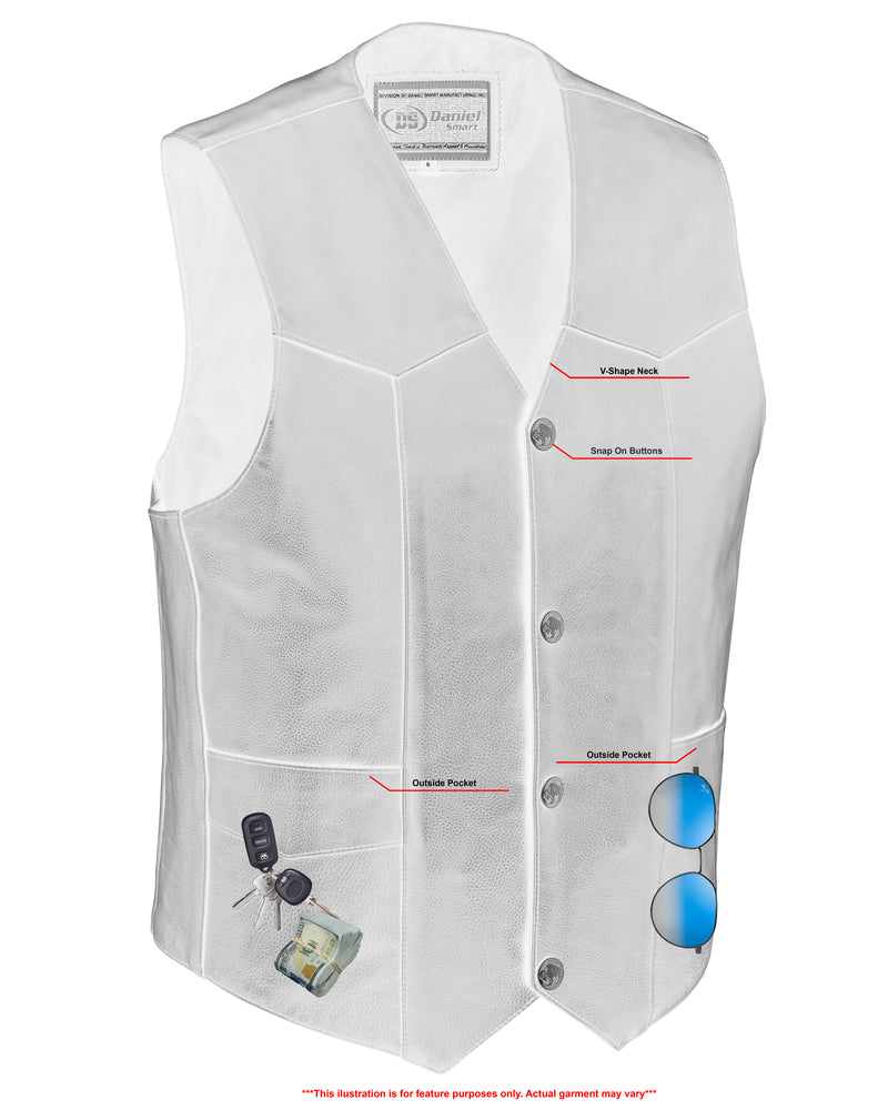 DS Advance Men's Buffalo Nickel Head Snap Vest
