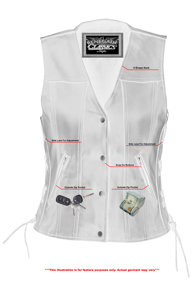 Xray Ella Leather Ladies Vest