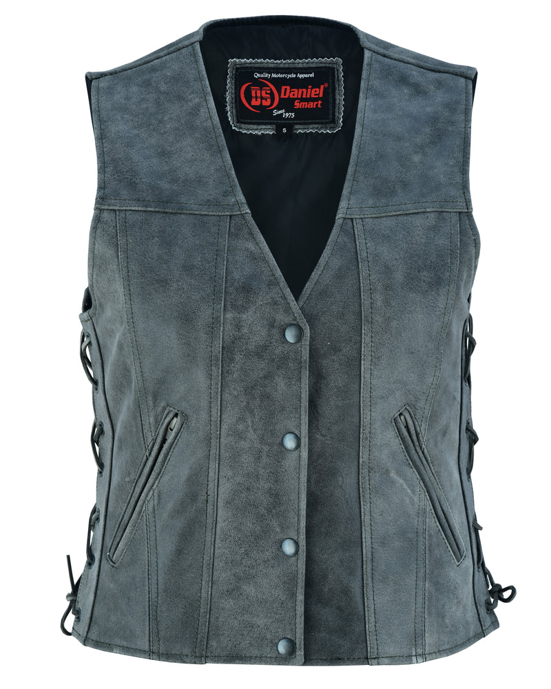 DS Women's Gray Single Back Panel Concealed Carry Vest