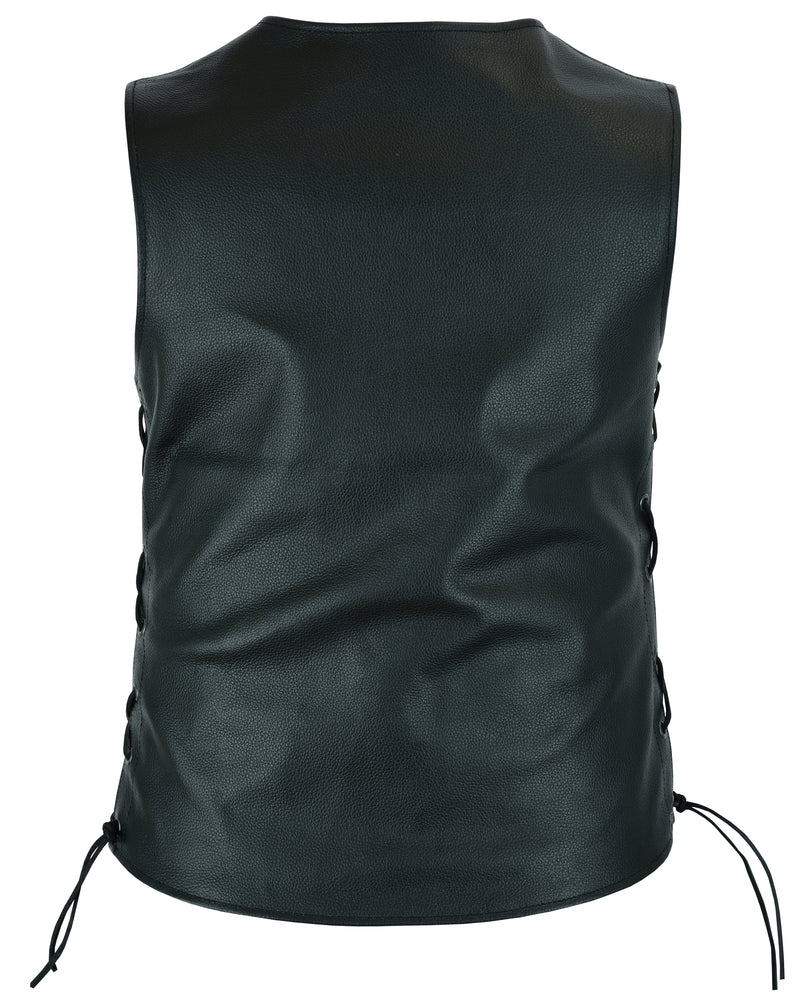 Back Of Clara Cowhide Open Neck Vest