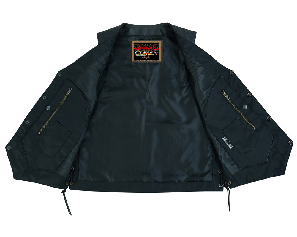 Liner Men's Line Ranger Multi-Pocket Motorcycle Vest - Black