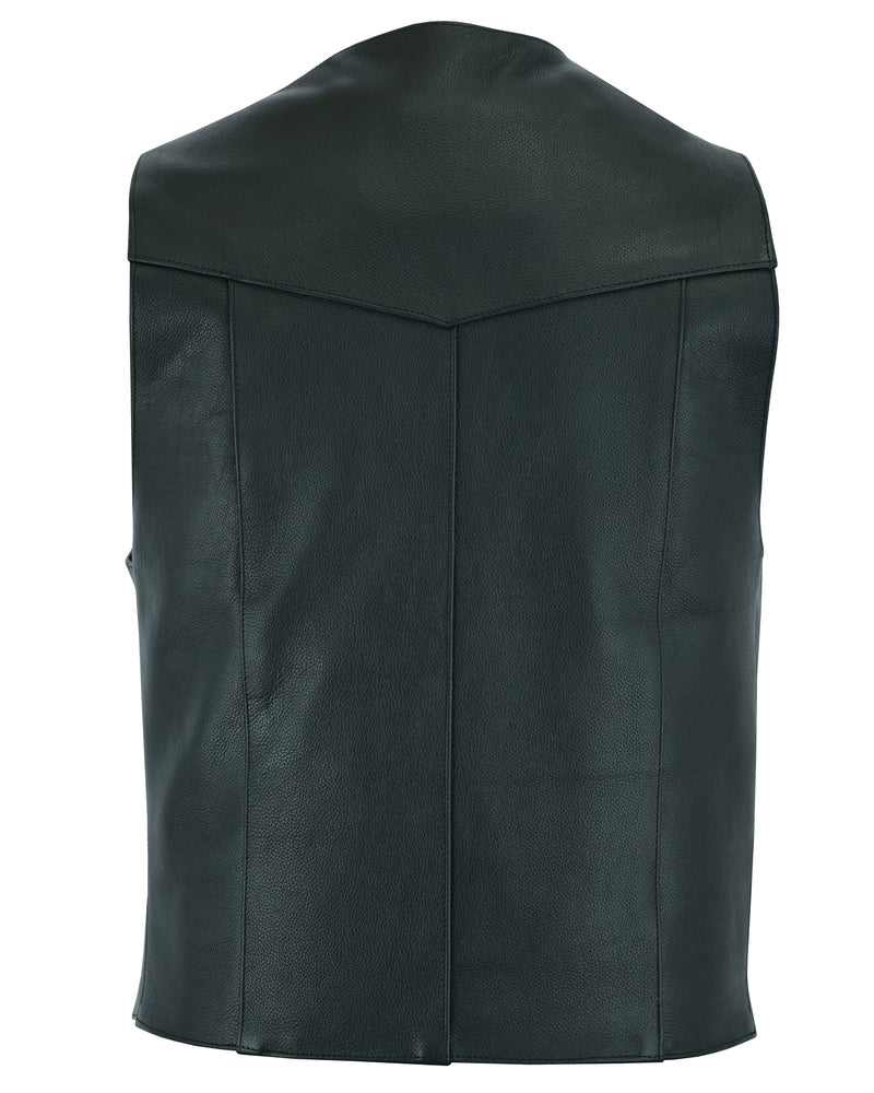 DS Men's Plain Side Economy Vest - Black