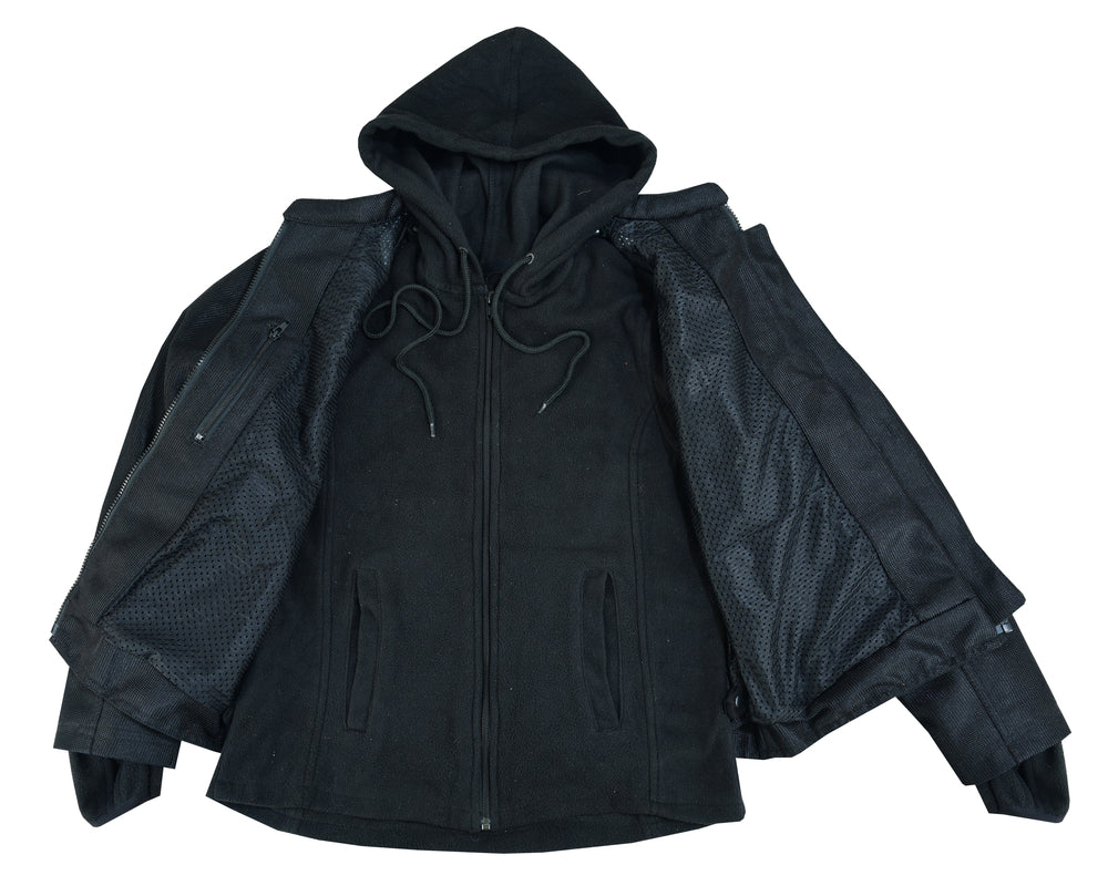 DS Women's Mesh 3-in-1 Riding Jacket (Black/Black Tone Reflective)