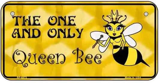 Queen Bee Bicycle License Plate