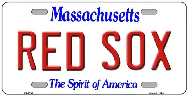 RED SOX Novelty License Plate