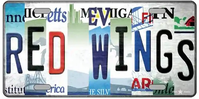 Detroit Red Wings NHL Hockey Folk Art License Plate
Info