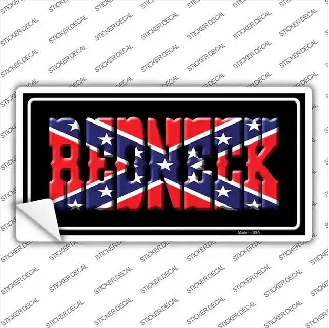 Redneck Confederate Flag St. Andrews Cross Bumper Sticker