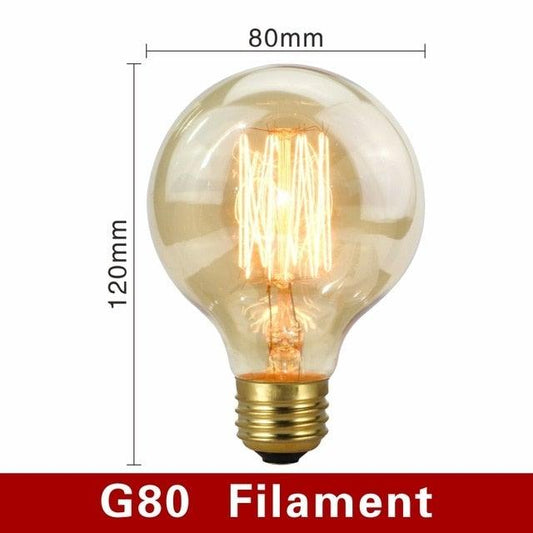 Retro Edison Bulb Light Bulb Filament Vintage Incandescent Spiral Lamp Eye Protection Led Filament Bulb Edison Bulb Equivalent Decorative Lights Bulb For Home Bedroom