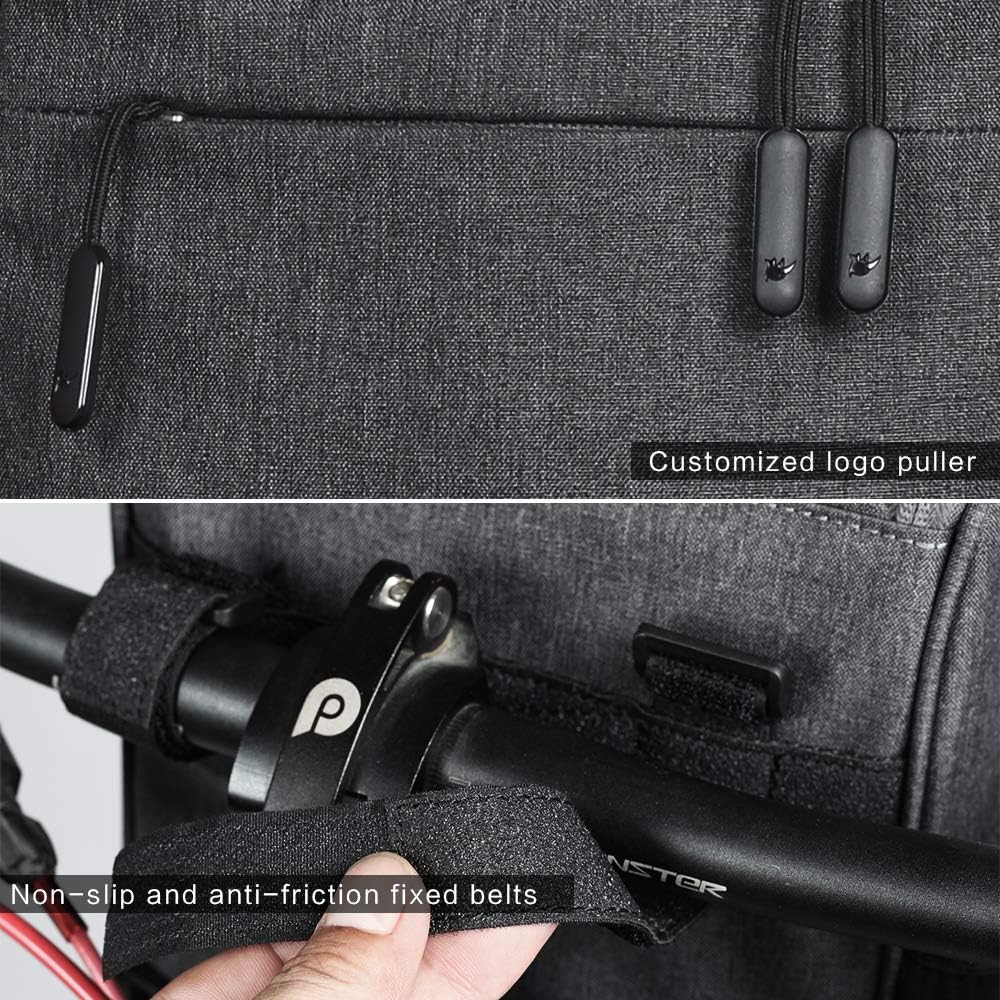 Close-up of a stroller with customized logo puller and non-slip fixed belts.