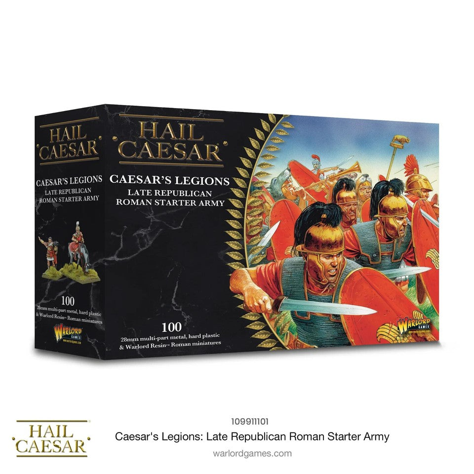 Hail Caesar box for Caesar's Legions Late Republican Roman Starter Army on a white background
