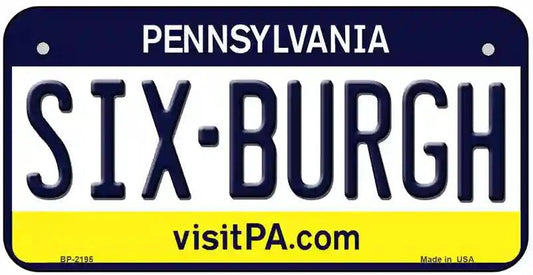 Sixburgh Pennsylvania Bicycle License Plate