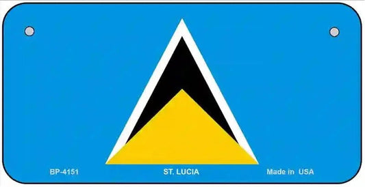 St. Lucia Flag Bicycle License Plate