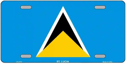 Saint Lucia Flag Metal Novelty License Plate