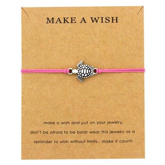 Summer Style Adjustable Jewelry Make a Wish Silver Sea Turtles Charm Women Men Bracelets Beach Sea Turtles Rope String Bracelets Anklets Family Handmade Adjustable Turtle String Bracelet For Women Kids