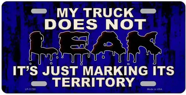 My Truck Does Not Leak License Plate