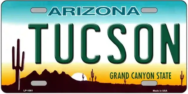 Tucson Grand Canyon State Novelty License Plate