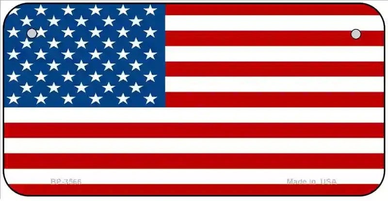 United States Flag Bicycle License Plate