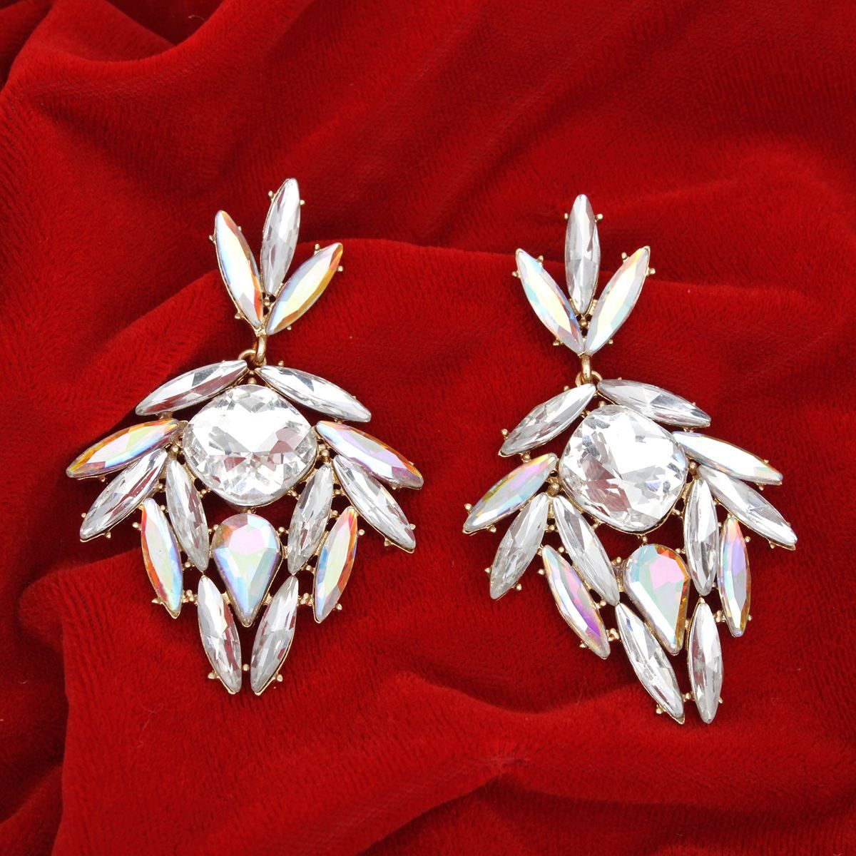 Drop Show Stopping Aurbo Marquise Crystal Earrings