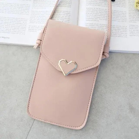 Women Bag Shoulder Transparent Bag Card Holders Girl Handbag Ladies PU Leather Clutch Phone Wallets Purse