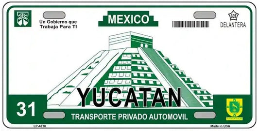Yucatan Mexico Novelty Metal License Plate Tag