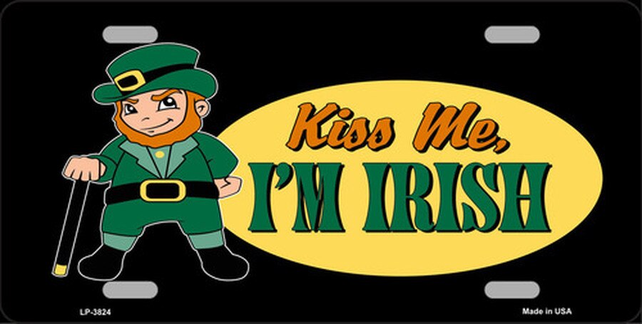 Kiss Me I'm Irish Vanity License Plate