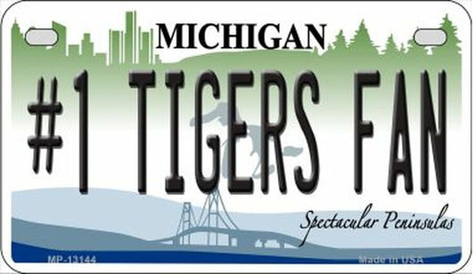 Number 1 Tigers Fan Novelty Metal License Plate