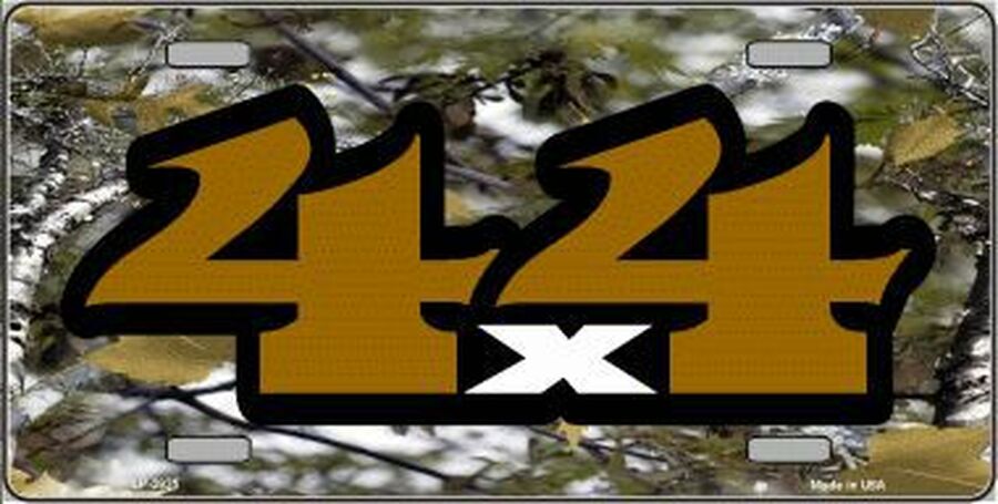 4x4 Camouflage Metal Novelty Vanity License Plate