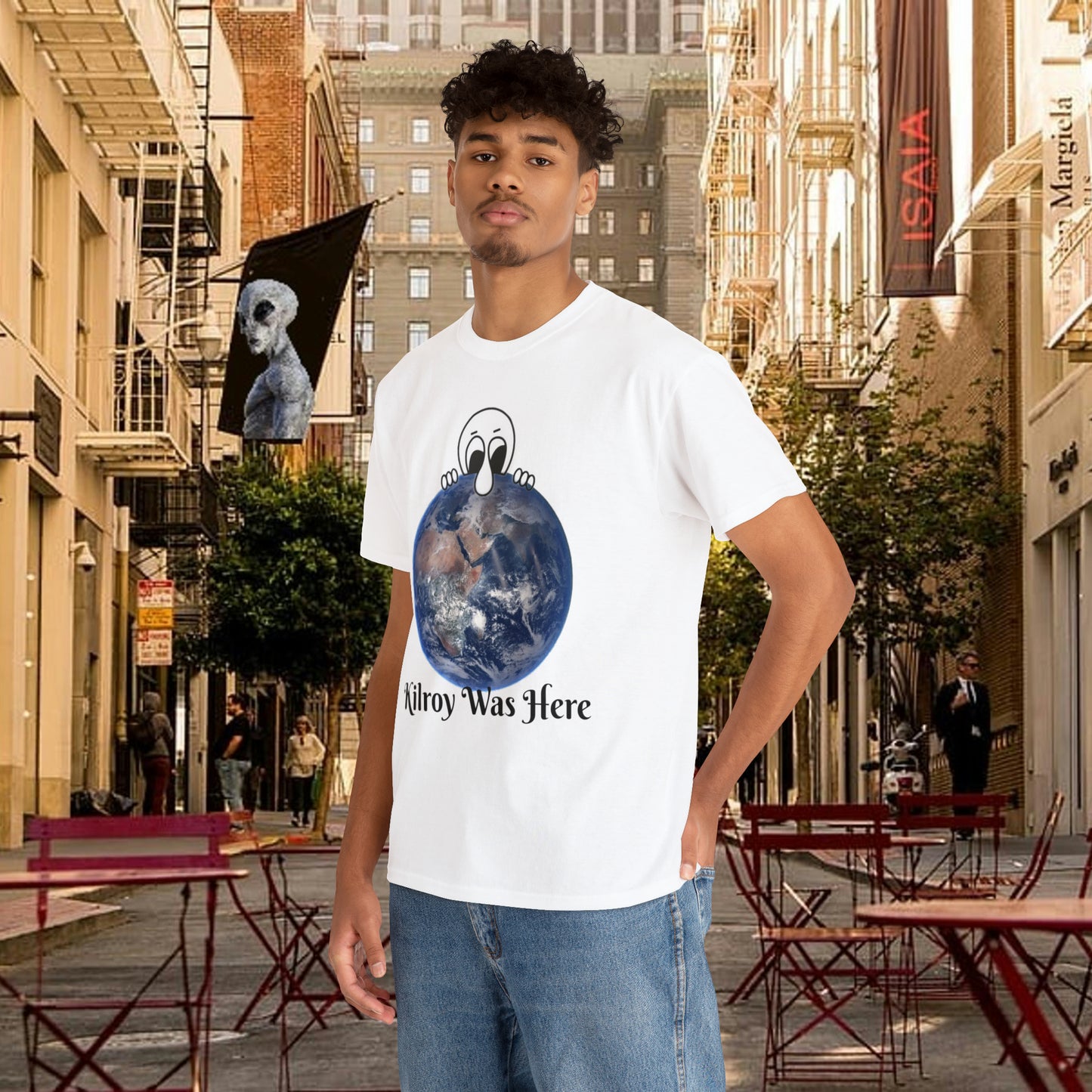 Kilroy Was Here Unisex Heavy Cotton Tee