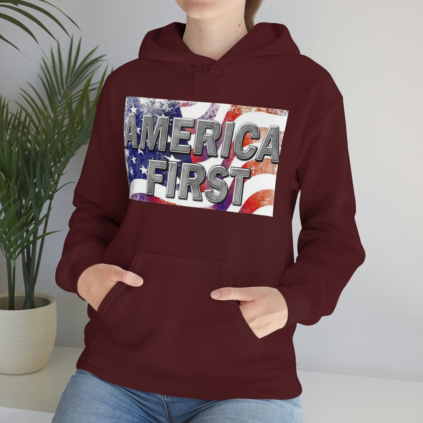 America First Unisex Heavy Blend™ Hooded Sweatshirt