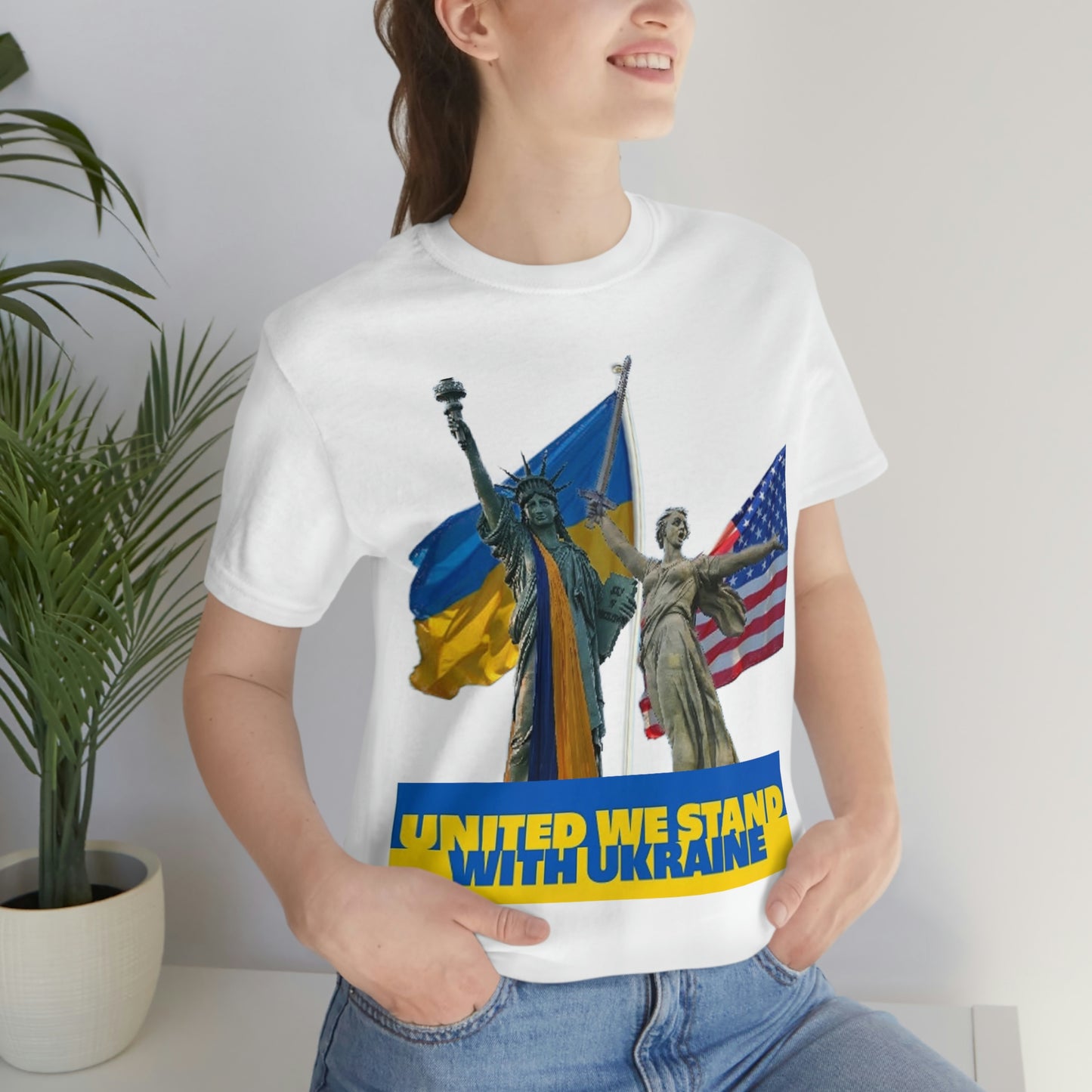 Mideled Ukraine American Solidarity Unisex Jersey